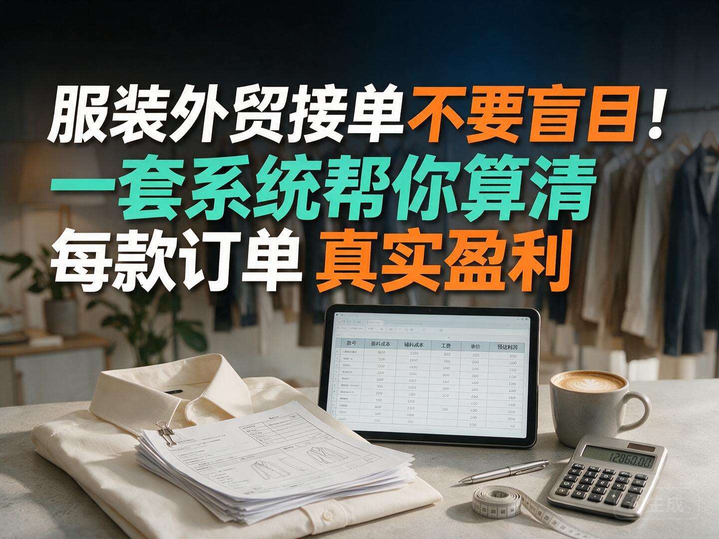 服装外贸接单不要盲目！一套系统帮你算清每款订单真实盈利封面图