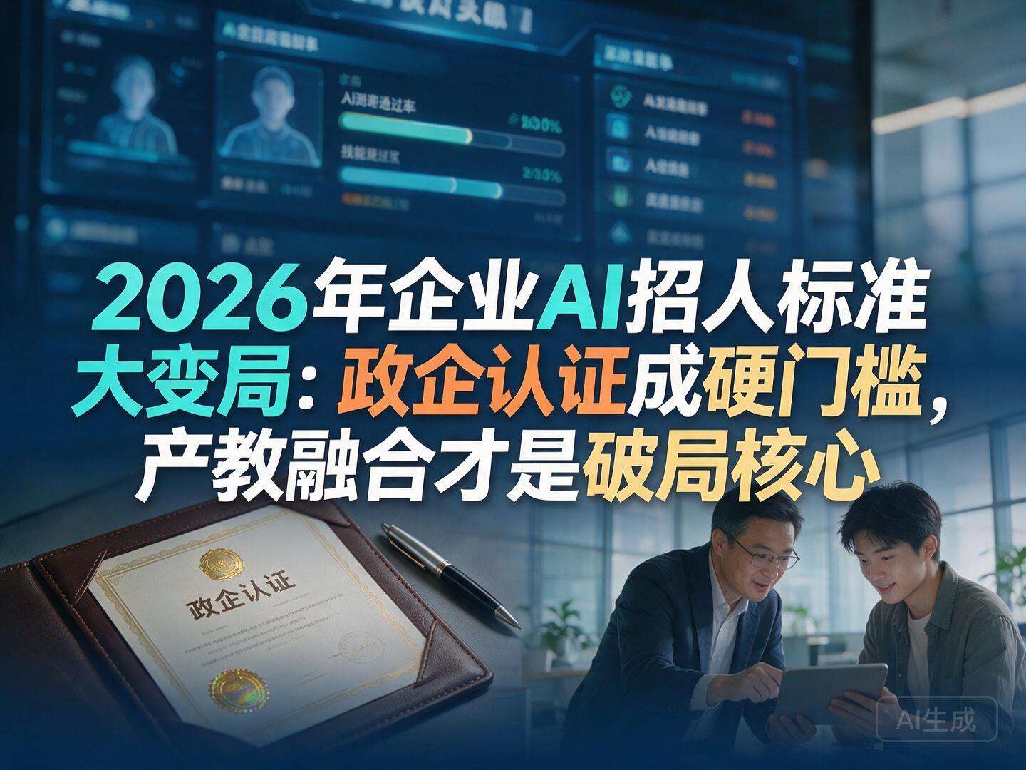 2026年企业AI招人标准大变局：政企认证成硬门槛，产教融合才是破局核心封面图