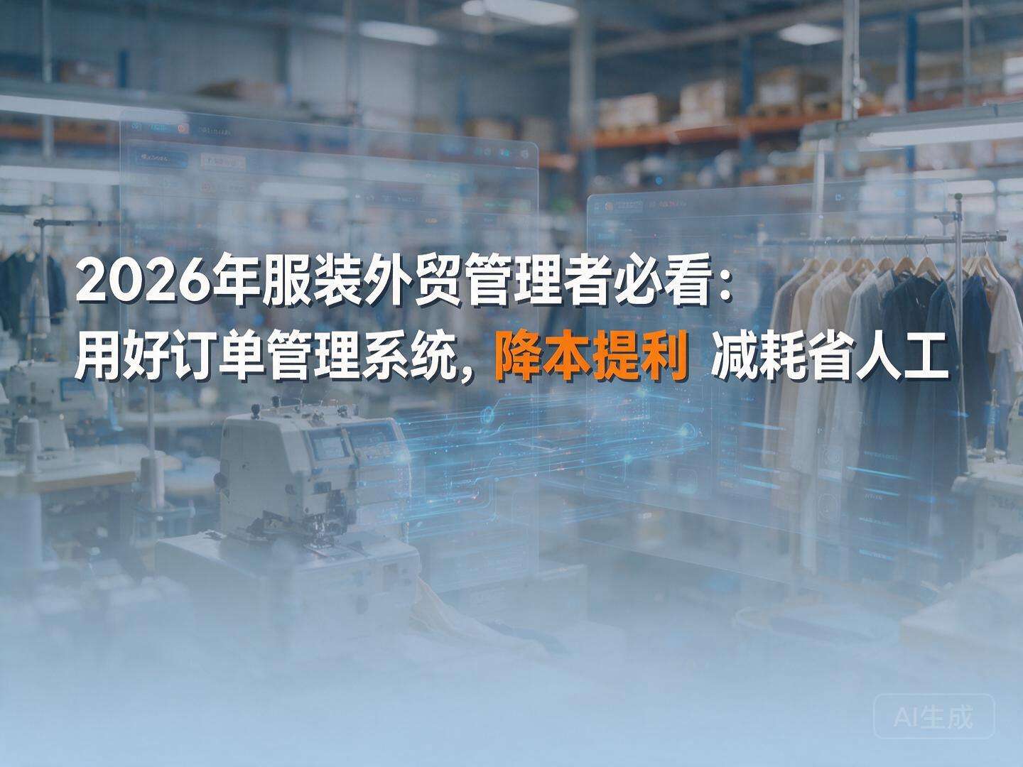 2026年服装外贸管理者必看:用好订单管理系统,降本提利减耗省人工封面图