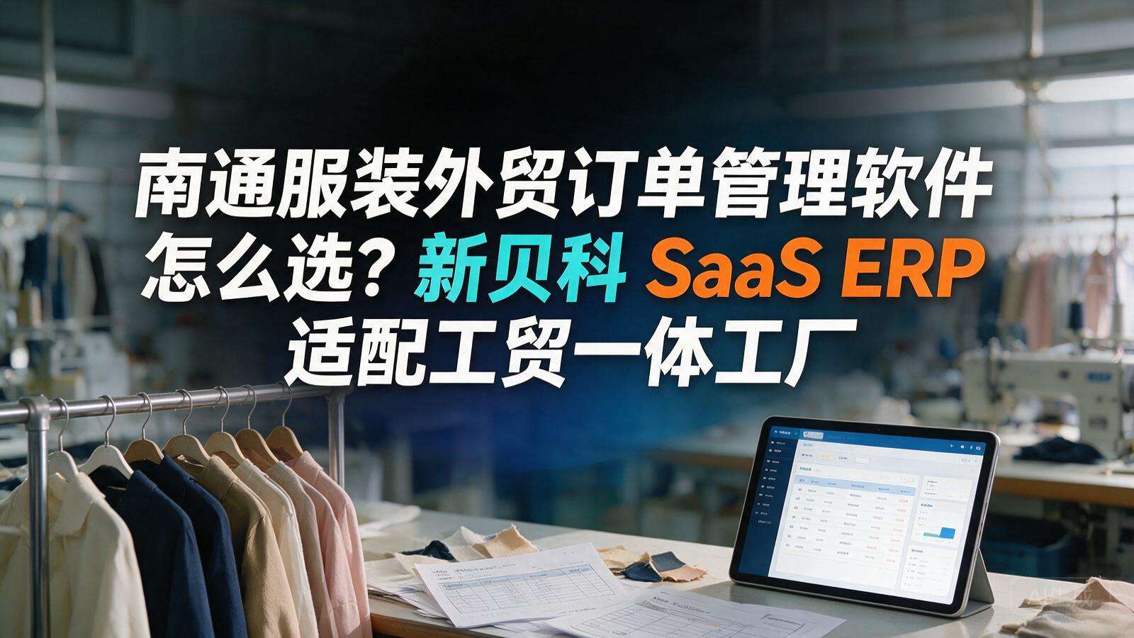 南通服装外贸订单管理软件怎么选？新贝科 SaaS ERP 适配工贸一体工厂封面图